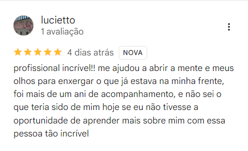Avaliação de lucietto no Google